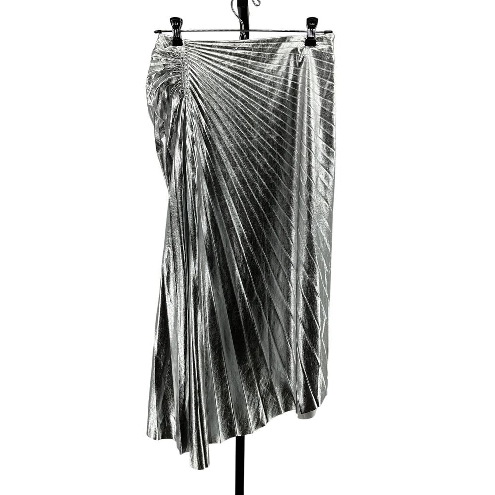 A.L.C. Pleated Silver Tori Skirt Size 2 NWT - Picture 2 of 5